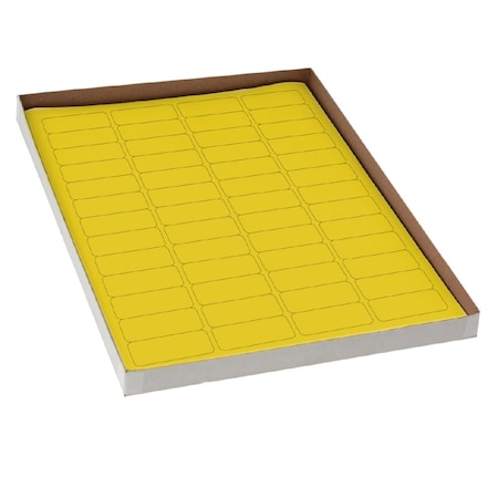 Globe Scientific Label Sheets, Cryo, 43x19mm, for Cryovials, 20 Sheets, 52 Labels per Sheet, Yellow, 1040PK LCS-43X19Y